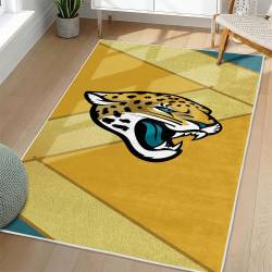 NFL Jacksonville Jaguars Rectangle Rug Personalized Non-Slip Carpet Gift For Football Fans JJ197