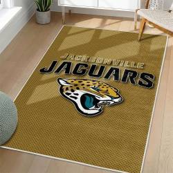 NFL Jacksonville Jaguars Rectangle Rug Personalized Non-Slip Carpet Gift For Football Fans JJ198