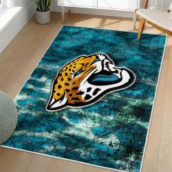 NFL Jacksonville Jaguars Rectangle Rug Personalized Non-Slip Carpet Gift For Football Fans JJ204