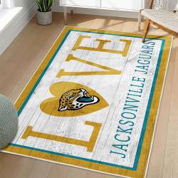 NFL Jacksonville Jaguars Rectangle Rug Personalized Non-Slip Carpet Gift For Football Fans JJ207