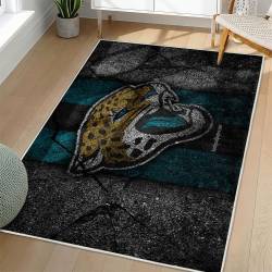 NFL Jacksonville Jaguars Rectangle Rug Personalized Non-Slip Carpet Gift For Football Fans JJ208