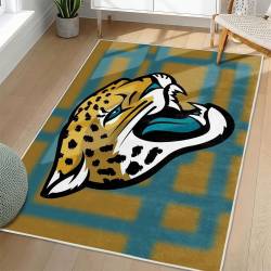 NFL Jacksonville Jaguars Rectangle Rug Personalized Non-Slip Carpet Gift For Football Fans JJ213