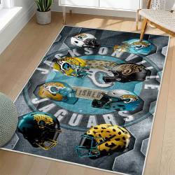 NFL Jacksonville Jaguars Rectangle Rug Personalized Non-Slip Carpet Gift For Football Fans JJ215