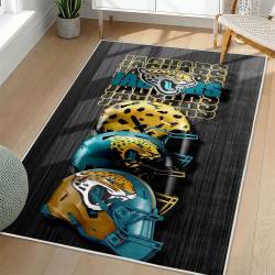 NFL Jacksonville Jaguars Rectangle Rug Personalized Non-Slip Carpet Gift For Football Fans JJ221