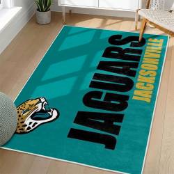 NFL Jacksonville Jaguars Rectangle Rug Personalized Non-Slip Carpet Gift For Football Fans JJ224