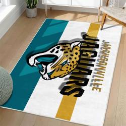 NFL Jacksonville Jaguars Rectangle Rug Personalized Non-Slip Carpet Gift For Football Fans JJ230