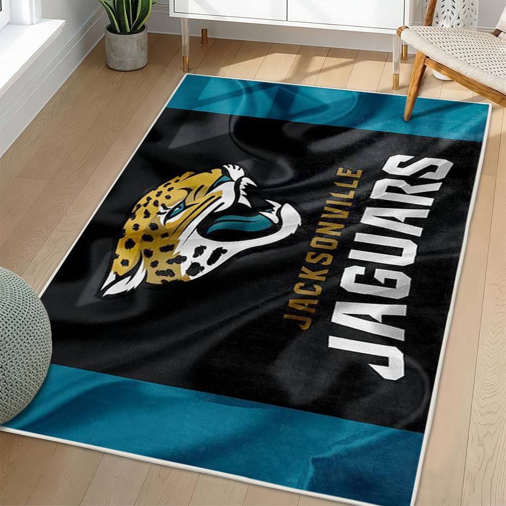 NFL Jacksonville Jaguars Rectangle Rug Personalized Non-Slip Carpet Gift For Football Fans JJ232
