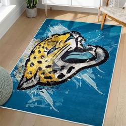 NFL Jacksonville Jaguars Rectangle Rug Personalized Non-Slip Carpet Gift For Football Fans JJ233