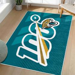 NFL Jacksonville Jaguars Rectangle Rug Personalized Non-Slip Carpet Gift For Football Fans JJ234