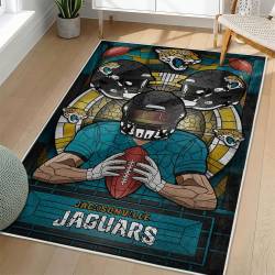NFL Jacksonville Jaguars Rectangle Rug Personalized Non-Slip Carpet Gift For Football Fans JJ237