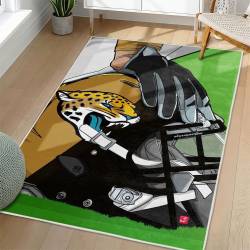 NFL Jacksonville Jaguars Rectangle Rug Personalized Non-Slip Carpet Gift For Football Fans JJ238