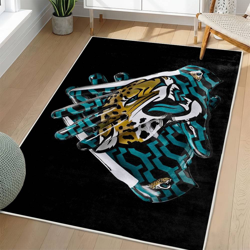NFL Jacksonville Jaguars Rectangle Rug Personalized Non-Slip Carpet Gift For Football Fans JJ243