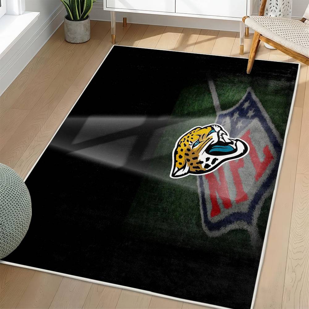 NFL Jacksonville Jaguars Rectangle Rug Personalized Non-Slip Carpet Gift For Football Fans JJ245