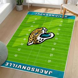 NFL Jacksonville Jaguars Rectangle Rug Personalized Non-Slip Carpet Gift For Football Fans JJ247