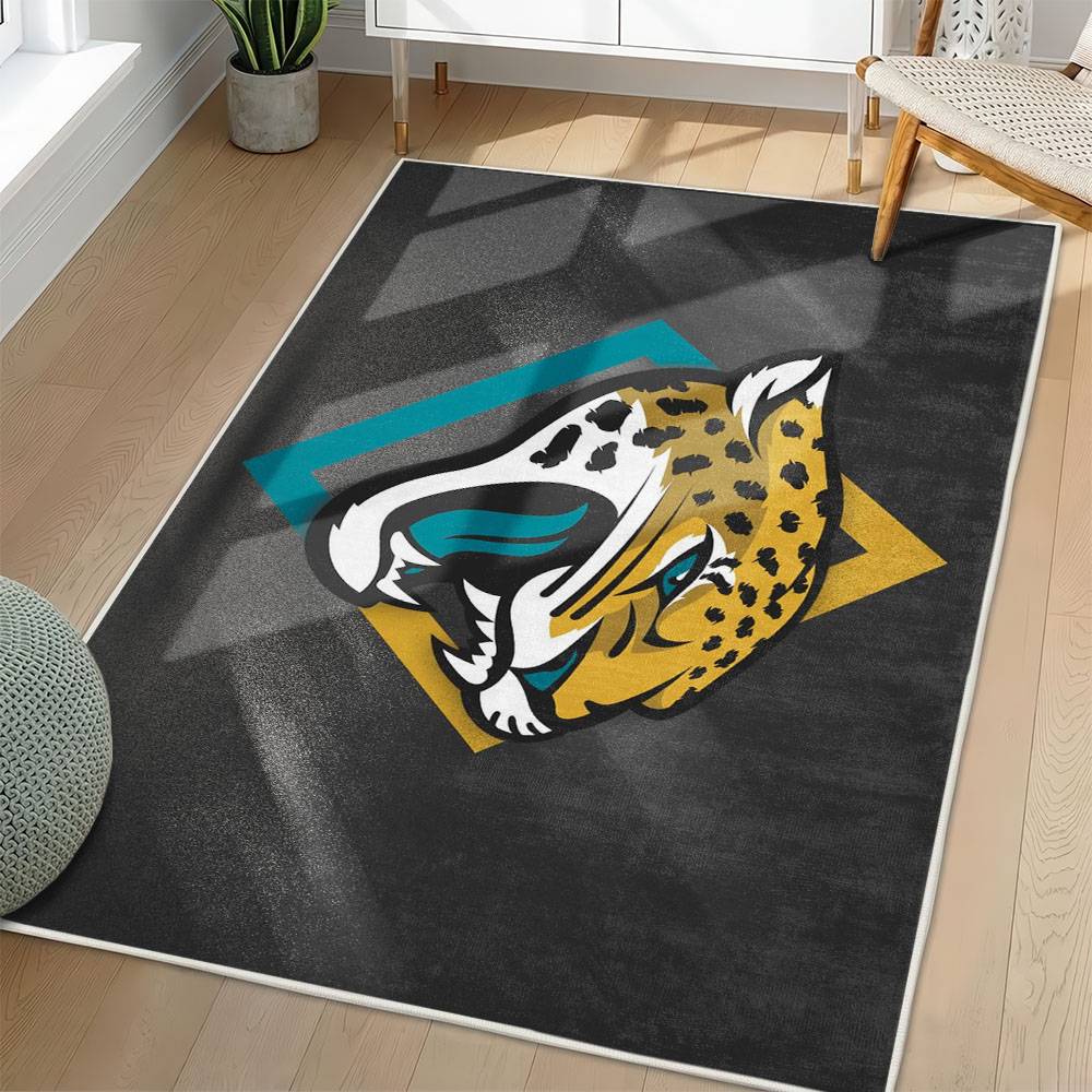 NFL Jacksonville Jaguars Rectangle Rug Personalized Non-Slip Carpet Gift For Football Fans JJ248