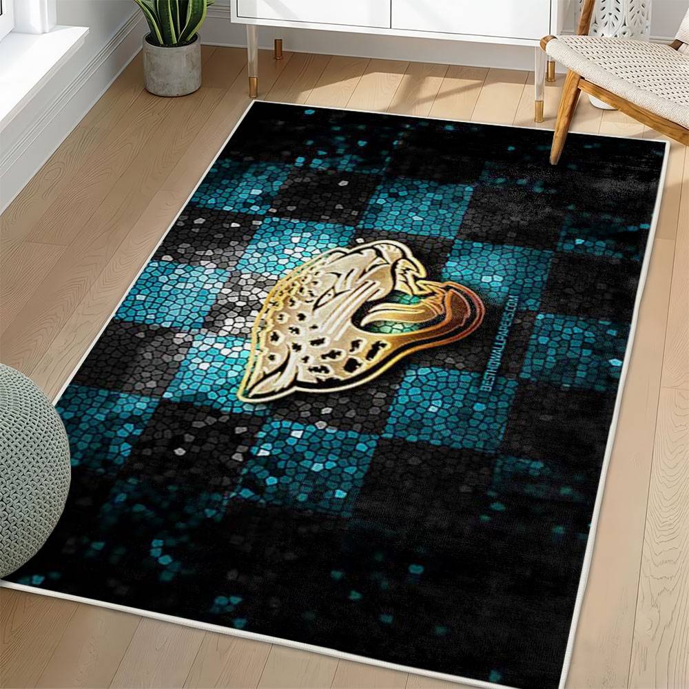 NFL Jacksonville Jaguars Rectangle Rug Personalized Non-Slip Carpet Gift For Football Fans JJ51
