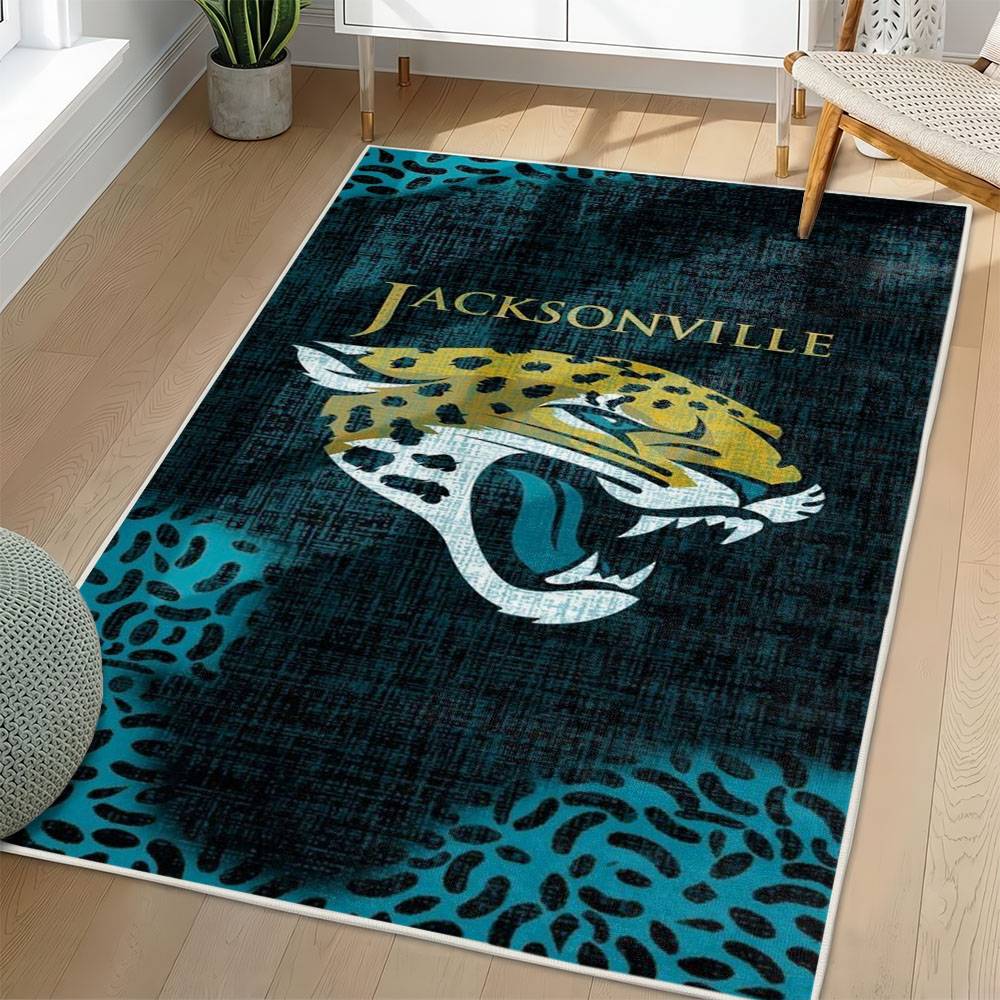 NFL Jacksonville Jaguars Rectangle Rug Personalized Non-Slip Carpet Gift For Football Fans JJ52