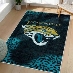 NFL Jacksonville Jaguars Rectangle Rug Personalized Non-Slip Carpet Gift For Football Fans JJ52