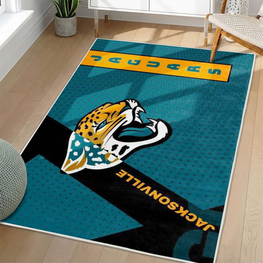 NFL Jacksonville Jaguars Rectangle Rug Personalized Non-Slip Carpet Gift For Football Fans JJ53