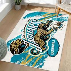 NFL Jacksonville Jaguars Rectangle Rug Personalized Non-Slip Carpet Gift For Football Fans JJ54