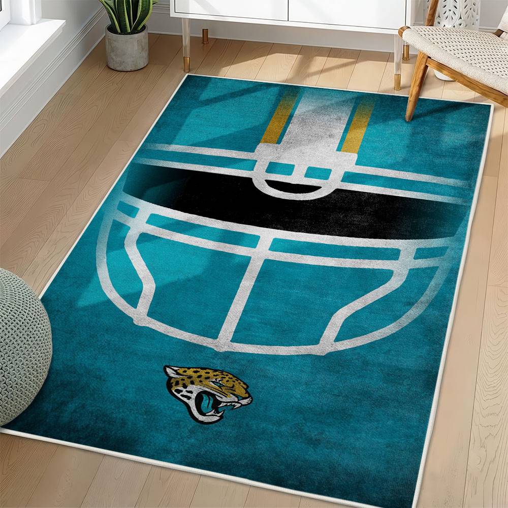 NFL Jacksonville Jaguars Rectangle Rug Personalized Non-Slip Carpet Gift For Football Fans JJ56