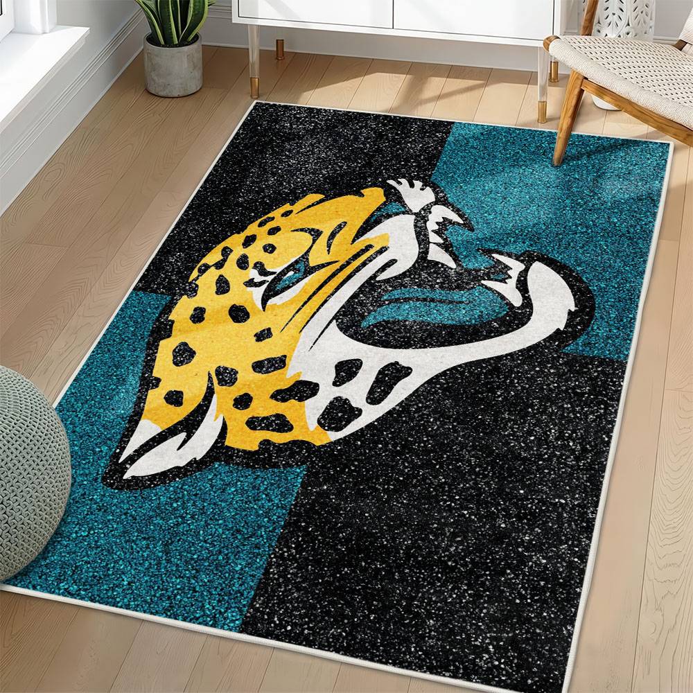 NFL Jacksonville Jaguars Rectangle Rug Personalized Non-Slip Carpet Gift For Football Fans JJ57