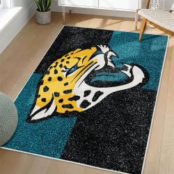 NFL Jacksonville Jaguars Rectangle Rug Personalized Non-Slip Carpet Gift For Football Fans JJ57