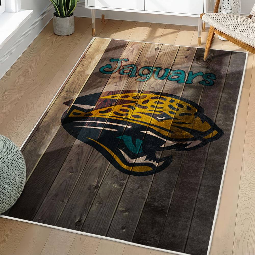 NFL Jacksonville Jaguars Rectangle Rug Personalized Non-Slip Carpet Gift For Football Fans JJ58