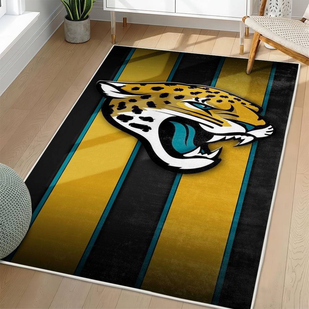 NFL Jacksonville Jaguars Rectangle Rug Personalized Non-Slip Carpet Gift For Football Fans JJ66