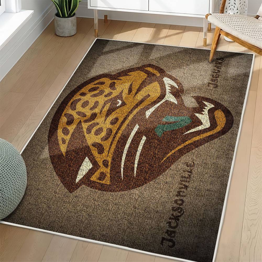 NFL Jacksonville Jaguars Rectangle Rug Personalized Non-Slip Carpet Gift For Football Fans JJ67