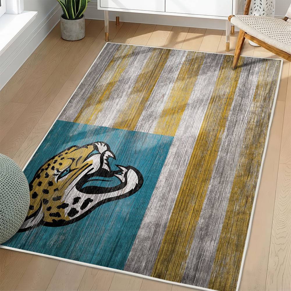 NFL Jacksonville Jaguars Rectangle Rug Personalized Non-Slip Carpet Gift For Football Fans JJ69