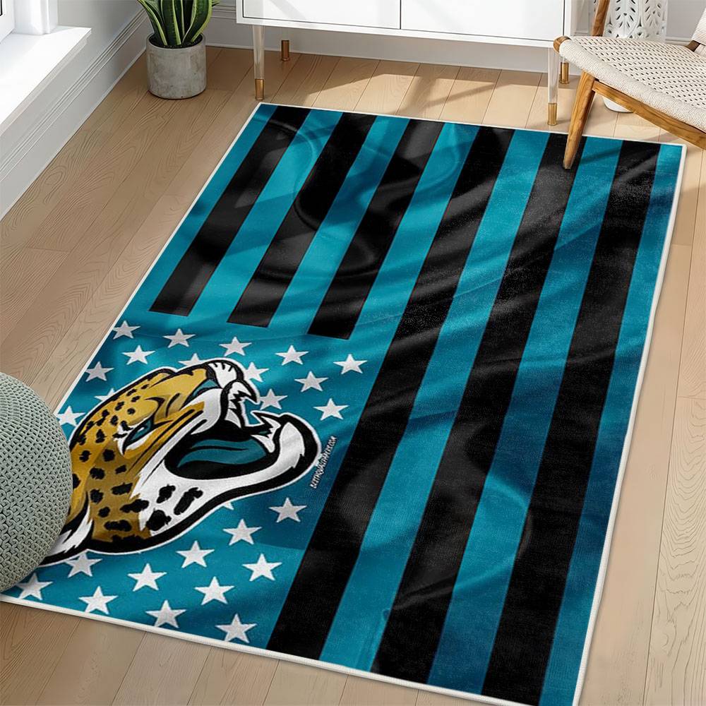 NFL Jacksonville Jaguars Rectangle Rug Personalized Non-Slip Carpet Gift For Football Fans JJ70