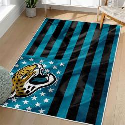 NFL Jacksonville Jaguars Rectangle Rug Personalized Non-Slip Carpet Gift For Football Fans JJ70