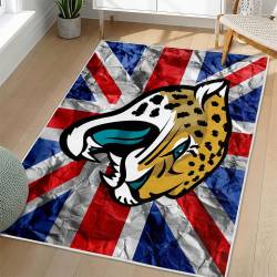 NFL Jacksonville Jaguars Rectangle Rug Personalized Non-Slip Carpet Gift For Football Fans JJ71
