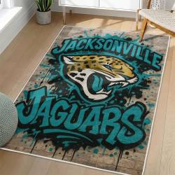 NFL Jacksonville Jaguars Rectangle Rug Personalized Non-Slip Carpet Gift For Football Fans JJ72
