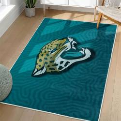 NFL Jacksonville Jaguars Rectangle Rug Personalized Non-Slip Carpet Gift For Football Fans JJ76