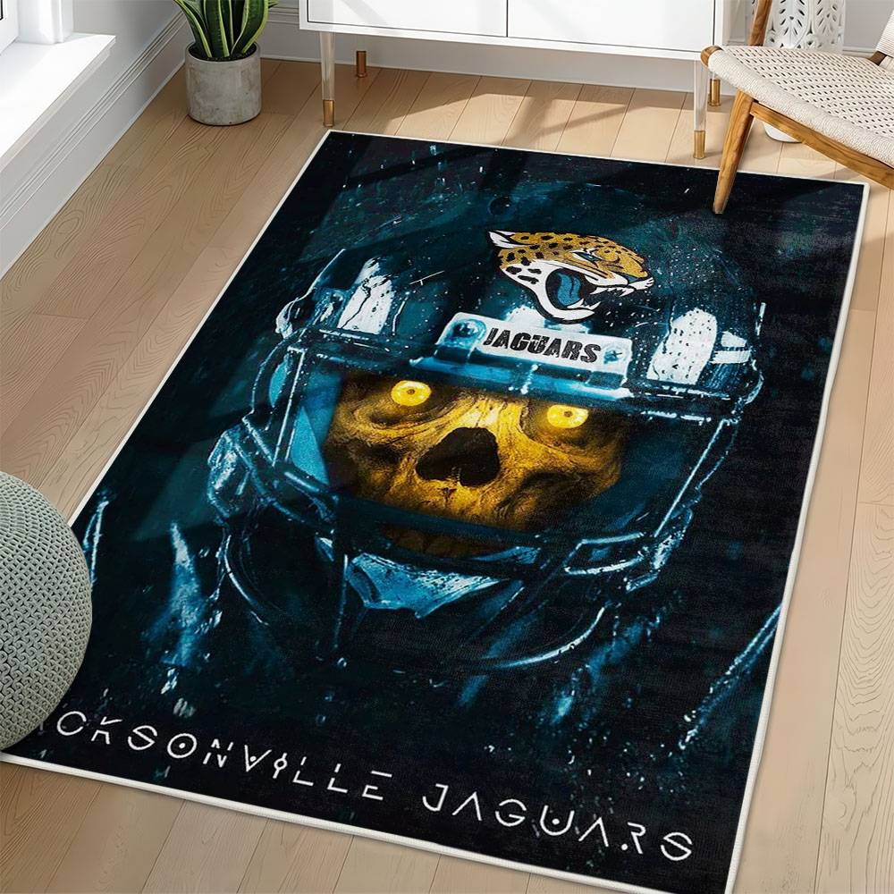 NFL Jacksonville Jaguars Rectangle Rug Personalized Non-Slip Carpet Gift For Football Fans JJ78