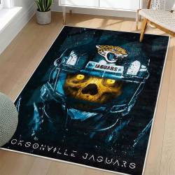 NFL Jacksonville Jaguars Rectangle Rug Personalized Non-Slip Carpet Gift For Football Fans JJ78