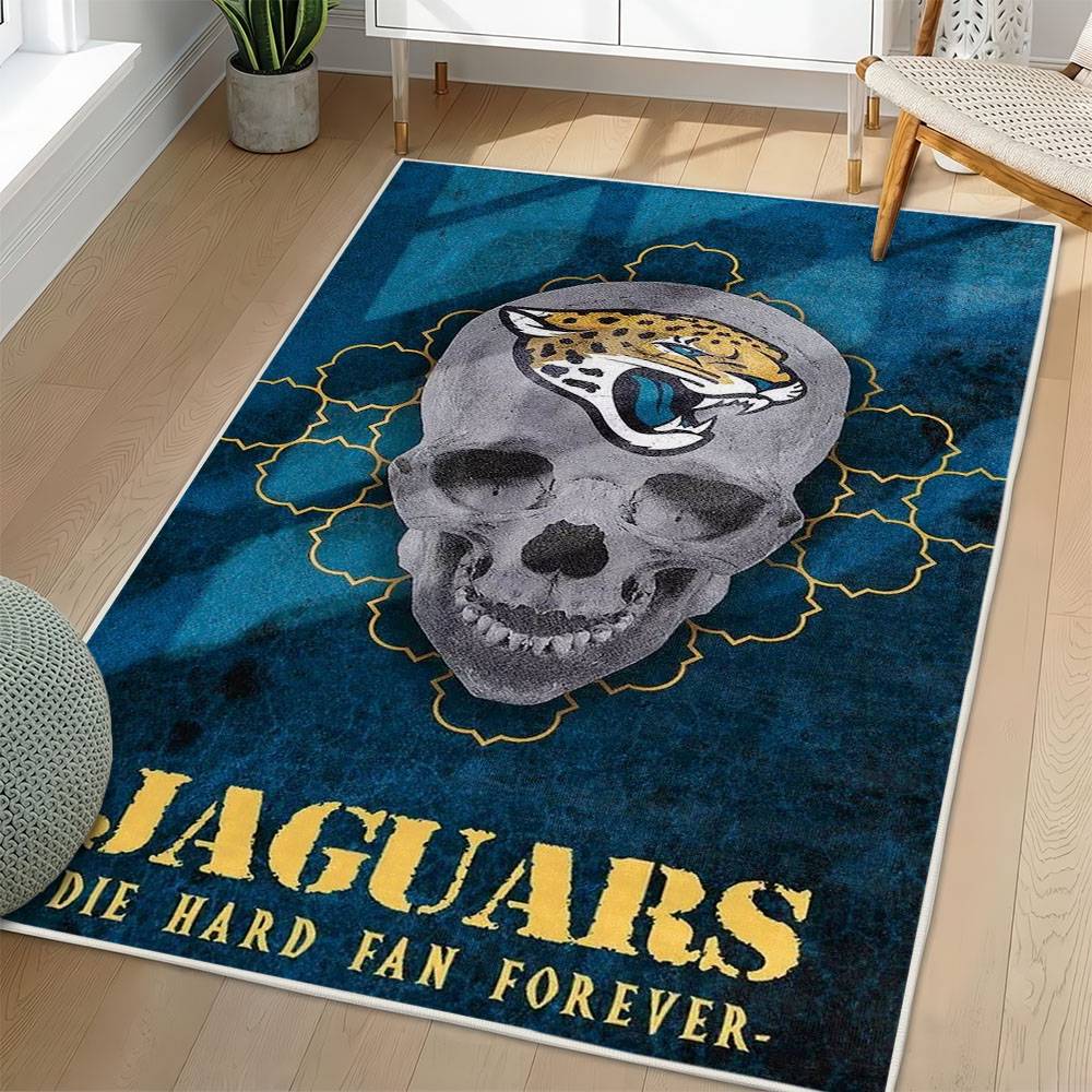 NFL Jacksonville Jaguars Rectangle Rug Personalized Non-Slip Carpet Gift For Football Fans JJ79