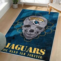 NFL Jacksonville Jaguars Rectangle Rug Personalized Non-Slip Carpet Gift For Football Fans JJ79