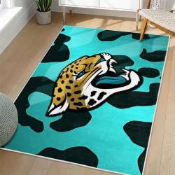 NFL Jacksonville Jaguars Rectangle Rug Personalized Non-Slip Carpet Gift For Football Fans JJ83