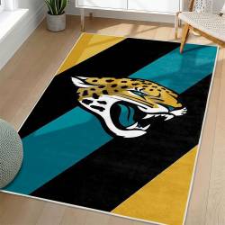 NFL Jacksonville Jaguars Rectangle Rug Personalized Non-Slip Carpet Gift For Football Fans JJ84