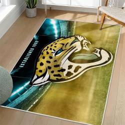 NFL Jacksonville Jaguars Rectangle Rug Personalized Non-Slip Carpet Gift For Football Fans JJ85
