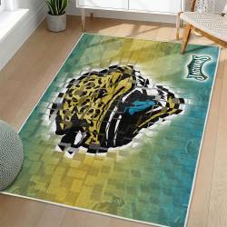 NFL Jacksonville Jaguars Rectangle Rug Personalized Non-Slip Carpet Gift For Football Fans JJ88