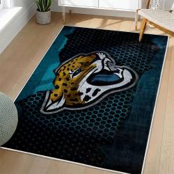 NFL Jacksonville Jaguars Rectangle Rug Personalized Non-Slip Carpet Gift For Football Fans JJ92