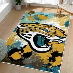 NFL Jacksonville Jaguars Rectangle Rug Personalized Non-Slip Carpet Gift For Football Fans JJ94