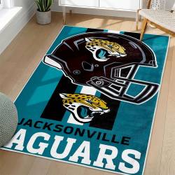 NFL Jacksonville Jaguars Rectangle Rug Personalized Non-Slip Carpet Gift For Football Fans JJ96
