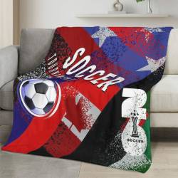 Personalized 2026 World Cup Fleece Blanket Soft Plush Soccer Fan Gift WC261