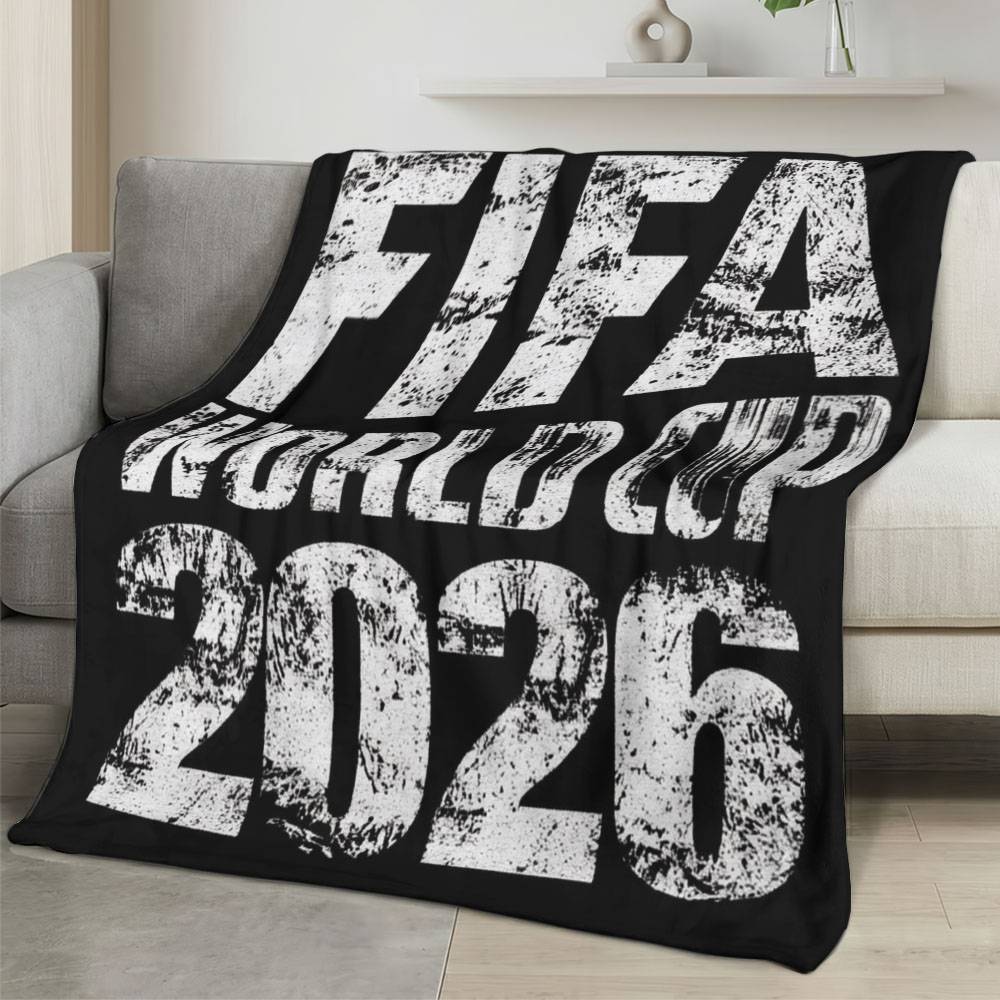 Personalized 2026 World Cup Fleece Blanket Soft Plush Soccer Fan Gift WC2613