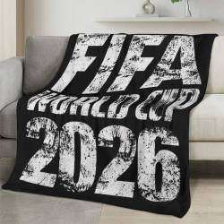 Personalized 2026 World Cup Fleece Blanket Soft Plush Soccer Fan Gift WC2613